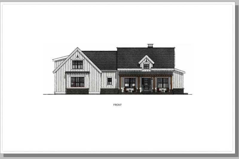 House Plan Design - Exterior - Front Elevation 6 for Farmhouse House Plan #1069-28 - 3 bed, 2.5 bath