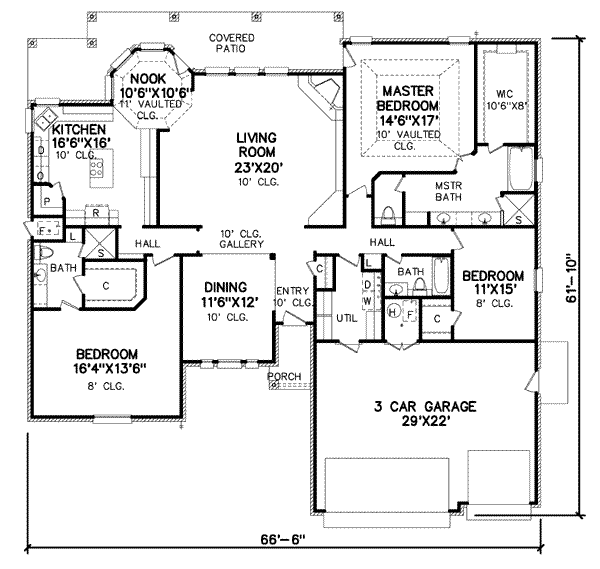 Traditional Floor Plan - Main Floor Plan #65-480