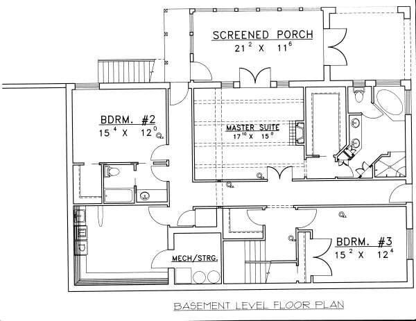 Dream House Plan - Floor Plan - Lower Floor Plan #117-570