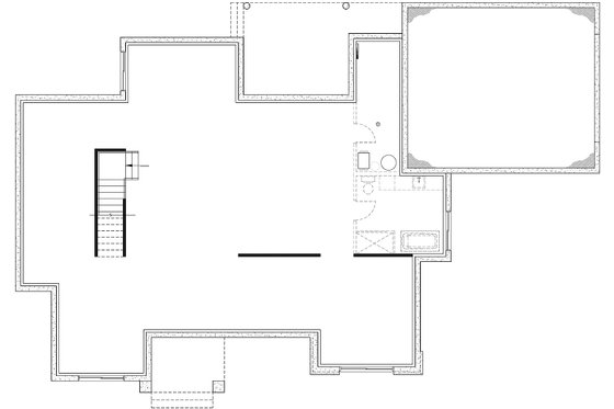 Floor Plan - Lower Floor for European House Plan #23-2794 - 4 bed, 2.5 bath