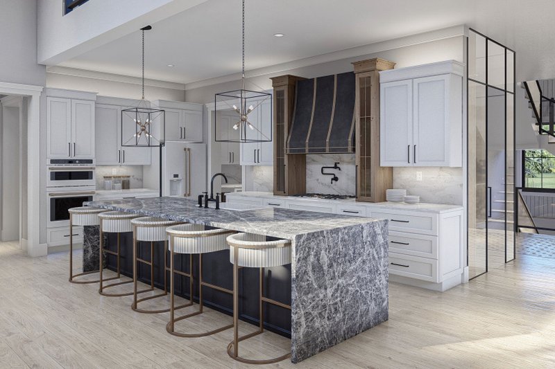 House Blueprint - Interior - Kitchen 1 for European House Plan #455-624 - 5 bed, 5.5 bath