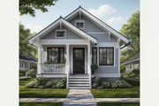 Bungalow Style House Plan - 2 Beds 1 Baths 868 Sq/Ft Plan #515-49 Exterior 