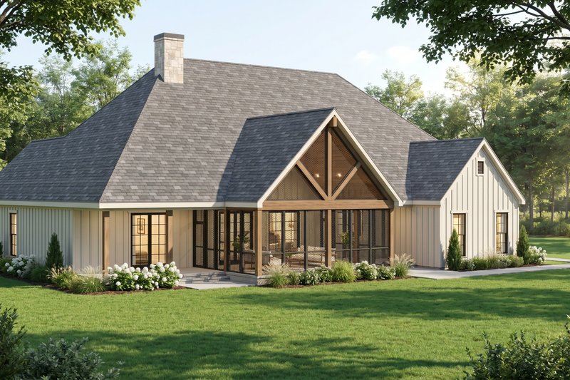 Architectural House Design - Exterior - Other Elevation 1 for Farmhouse House Plan #923-502 - 4 bed, 3.5 bath