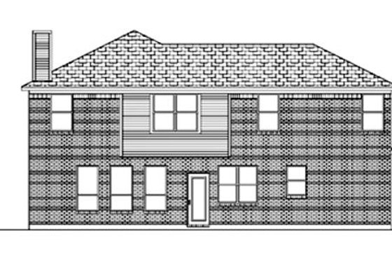 Exterior - Rear Elevation for Traditional House Plan #84-373 - 4 bed, 2.5 bath