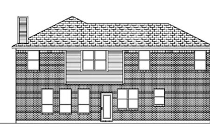 Dream House Plan - Exterior - Rear Elevation for Traditional House Plan #84-373 - 4 bed, 2.5 bath