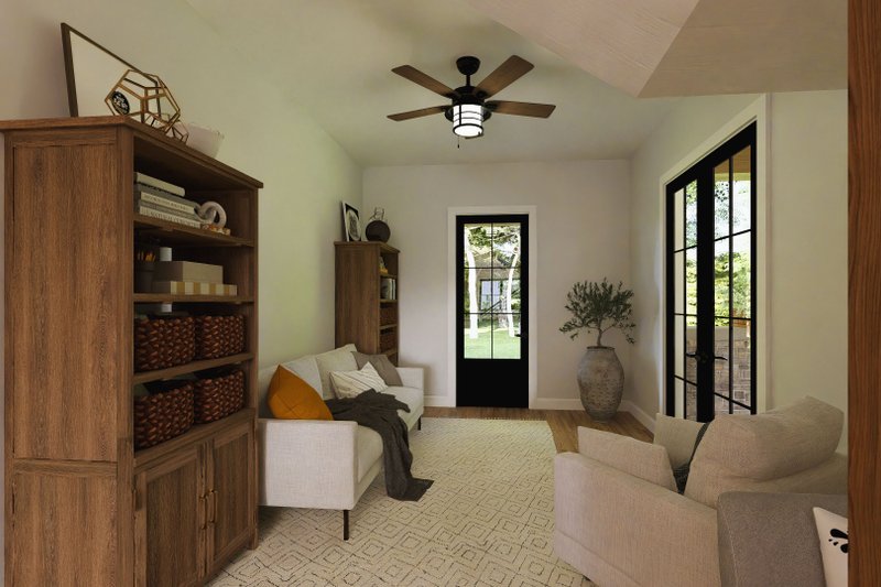 House Blueprint - Interior - Family Room for Craftsman House Plan #1094-27 - 2 bed, 2 bath