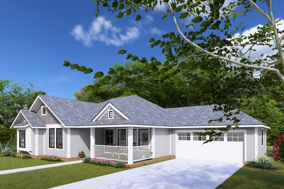 Exterior - Other Elevation for Craftsman House Plan #20-1884 - 4 bed, 2 bath