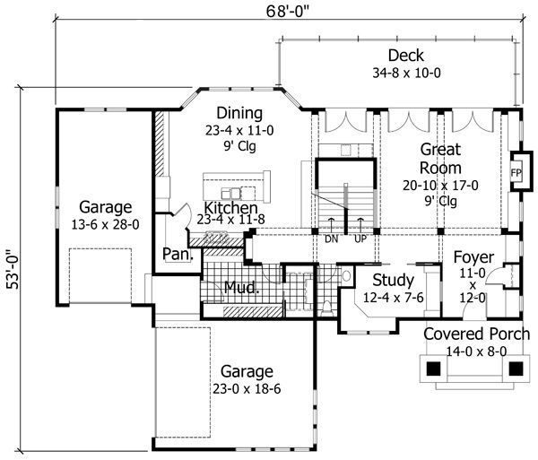 Floor Plan - Main Floor Plan #51-545