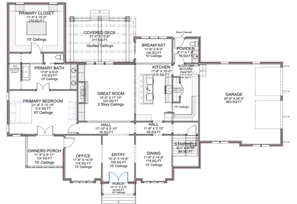 Farmhouse Floor Plan - Main Floor Plan #1116-26