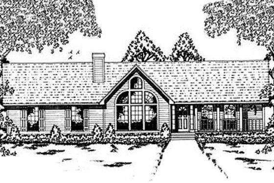Exterior - Front Elevation for Contemporary House Plan #42-132 - 4 bed, 2 bath