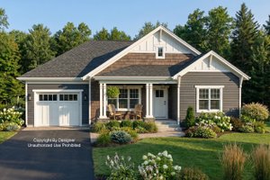 House Blueprint - Craftsman Exterior - Front Elevation Plan #51-1488