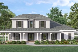 House Blueprint - Farmhouse Exterior - Front Elevation Plan #45-627
