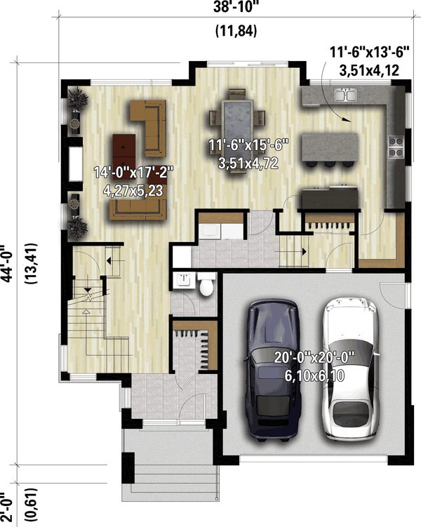 House Design - Contemporary Floor Plan - Main Floor Plan #25-4914