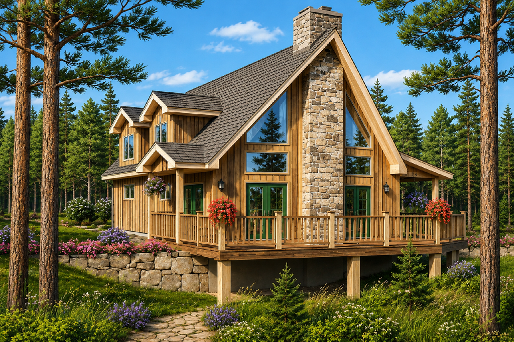 Exterior - Front Elevation 2 for Cottage House Plan #126-217 - 2 bed, 2 bath