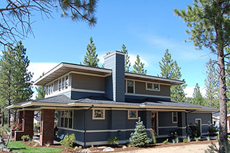 Dream House Plan - Photo 2 for Prairie House Plan #434-15 - 3 bed, 2.5 bath