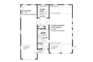 Floor Plan - Main Floor for Traditional House Plan #118-165, 0 bath