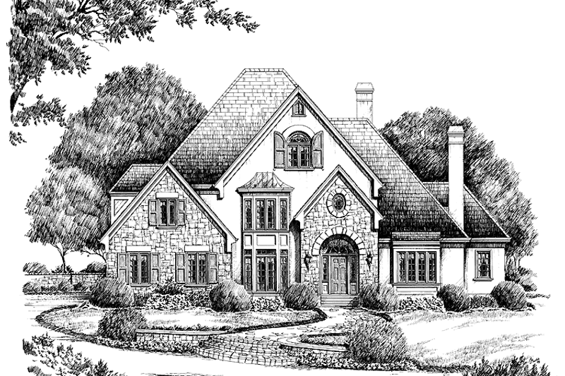 Home Plan - Exterior - Front Elevation 3 for Country House Plan #429-113 - 4 bed, 3.5 bath