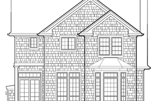 Exterior - Rear Elevation for Bungalow House Plan #48-791 - 3 bed, 2.5 bath