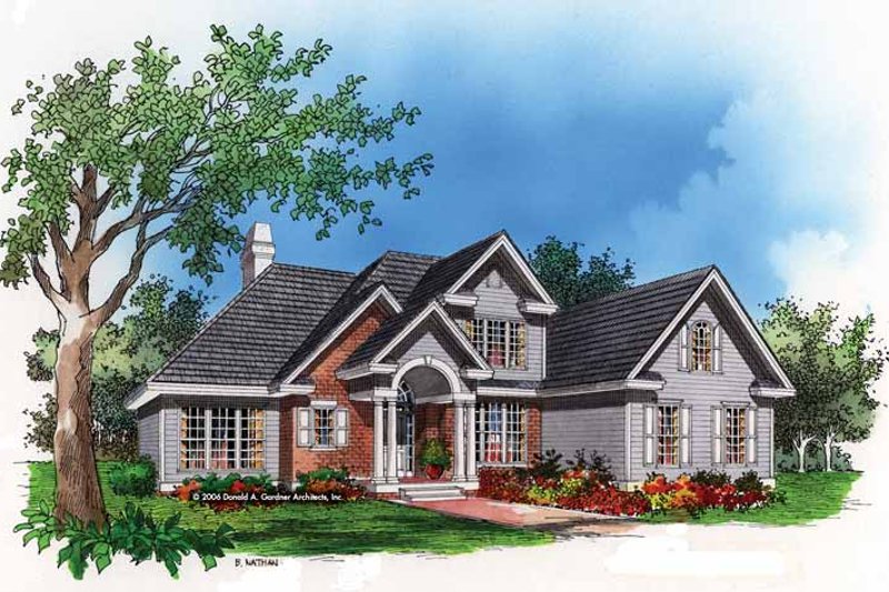 House Plan Design - Traditional Exterior - Front Elevation Plan #929-493
