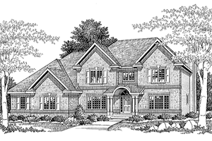 Colonial Exterior - Front Elevation Plan #70-1315