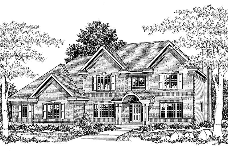 Home Plan - Colonial Exterior - Front Elevation Plan #70-1315