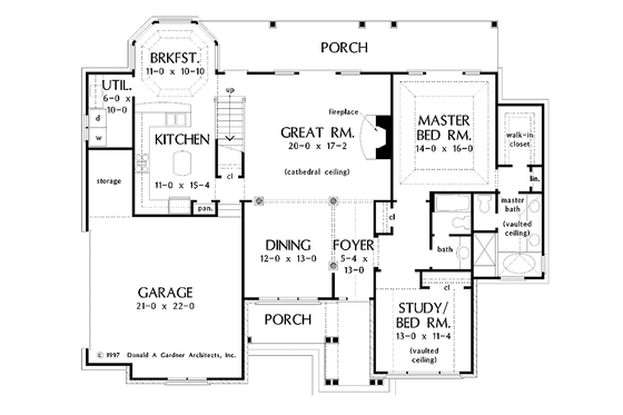 Floor Plan - Main Floor for Traditional House Plan #929-319 - 4 bed, 3 bath