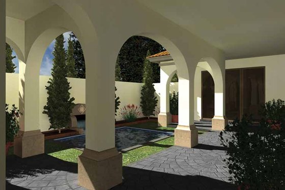 Exterior - Rear Elevation 2 for Mediterranean House Plan #930-435 - 3 bed, 4 bath