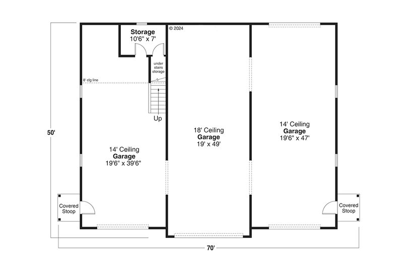 House Design - Floor Plan - Main Floor for Traditional House Plan #124-1376, 0 bath