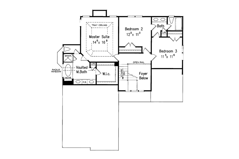 Home Plan - Floor Plan - Upper Floor for Country House Plan #927-696 - 4 bed, 3 bath