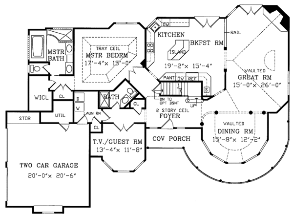 Architectural House Design - Victorian Floor Plan - Main Floor Plan #314-206