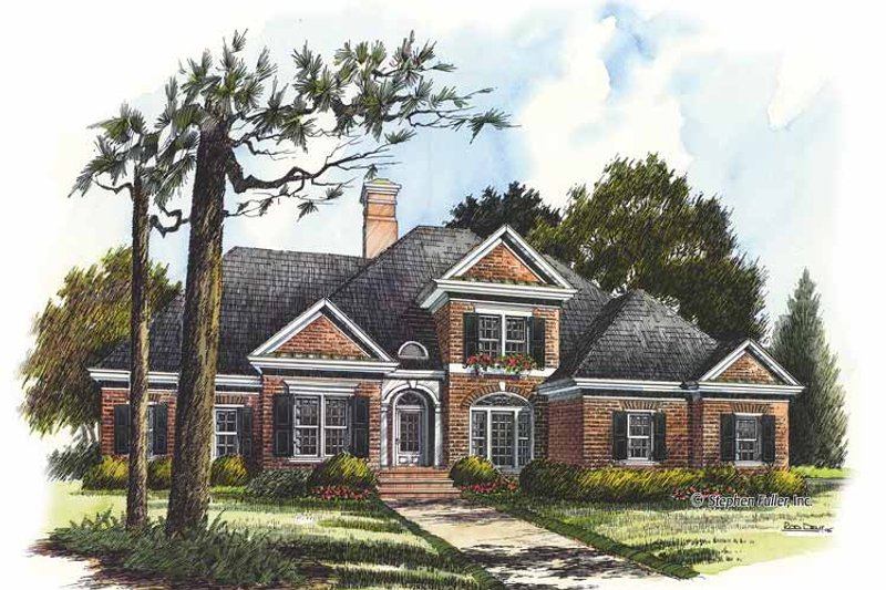 Dream House Plan - Colonial Exterior - Front Elevation Plan #429-293