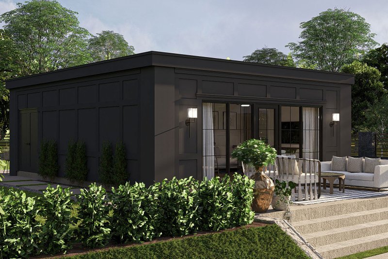 House Blueprint - Exterior - Other Elevation 1 for Modern House Plan #455-427 - 1 bed, 1 bath