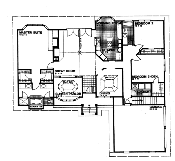 Home Plan - Country Floor Plan - Main Floor Plan #30-271