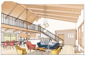 Interior - Family Room for Farmhouse House Plan #890-7 - 2 bed, 2 bath