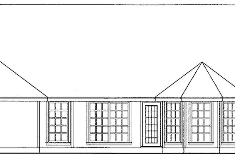 Home Plan - Exterior - Rear Elevation for Country House Plan #40-508 - 3 bed, 2 bath