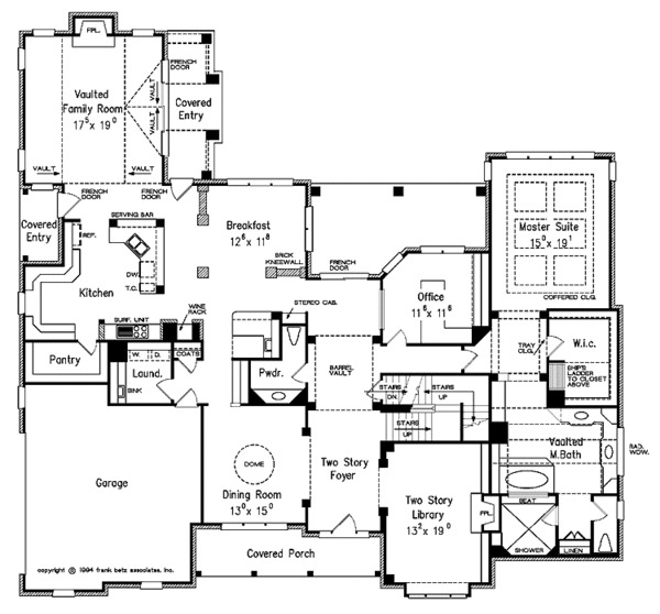 Dream House Plan - Traditional Floor Plan - Main Floor Plan #927-176