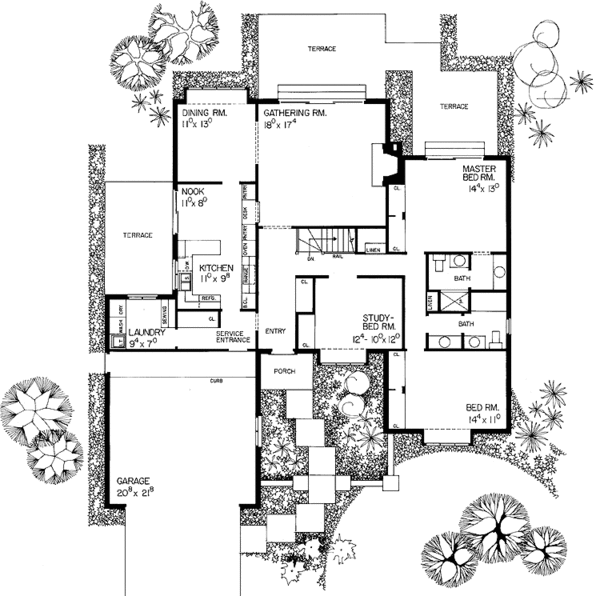 Dream House Plan - Ranch Floor Plan - Main Floor Plan #72-709