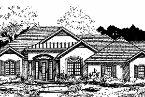 Home Plan - Exterior - Front Elevation for European House Plan #1007-28 - 3 bed, 2 bath