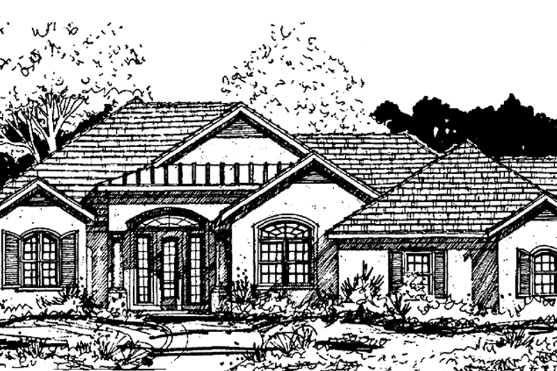 Dream House Plan - European Exterior - Front Elevation Plan #1007-28