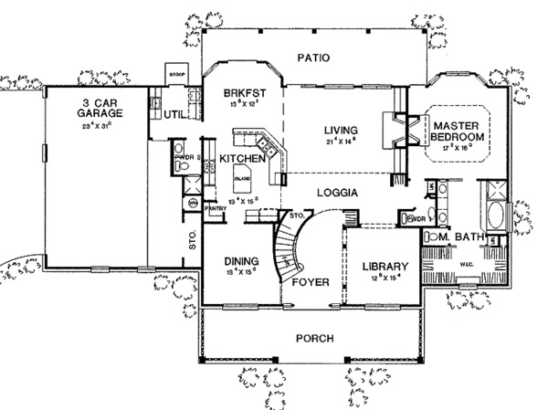 Dream House Plan - Country Floor Plan - Main Floor Plan #472-230