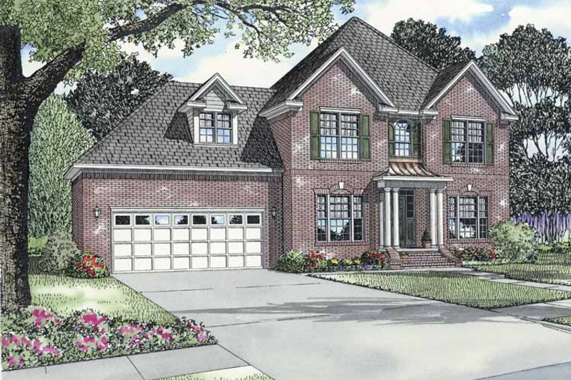 Home Plan - Exterior - Front Elevation 3 for European House Plan #17-2768 - 3 bed, 2.5 bath