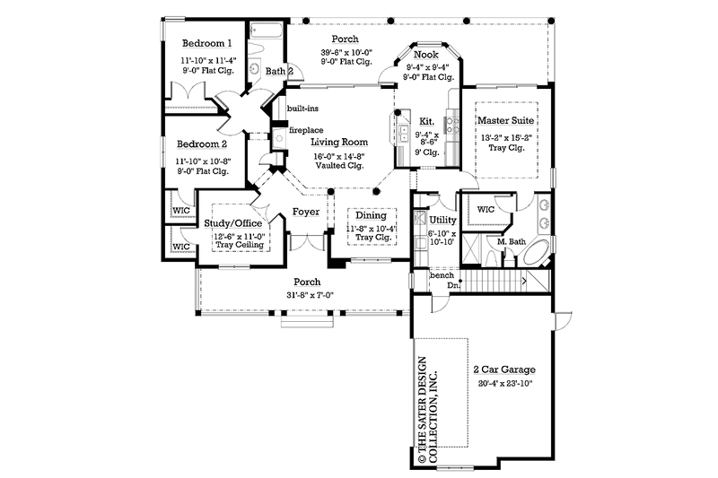 Home Plan - Floor Plan - Main Floor for Country House Plan #930-178 - 3 bed, 2 bath