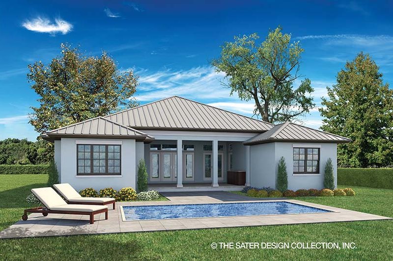Dream House Plan - Exterior - Rear Elevation for Ranch House Plan #930-465 - 3 bed, 3.5 bath