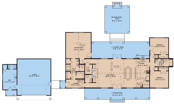 Dream House Plan - Craftsman Floor Plan - Main Floor Plan #923-142