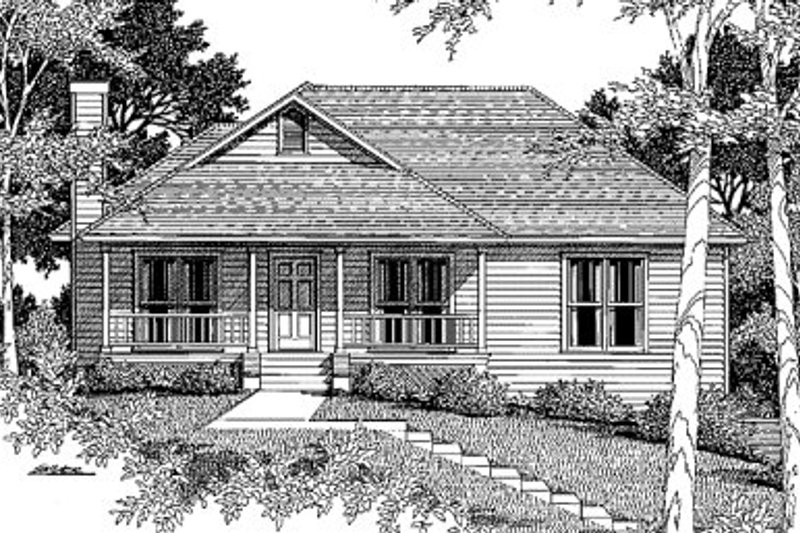 Architectural House Design - Traditional Exterior - Front Elevation Plan #41-113