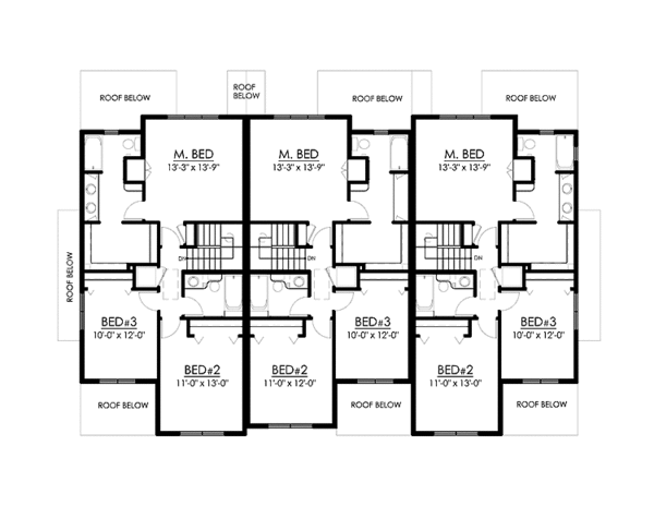 Architectural House Design - Traditional Floor Plan - Upper Floor Plan #1042-13