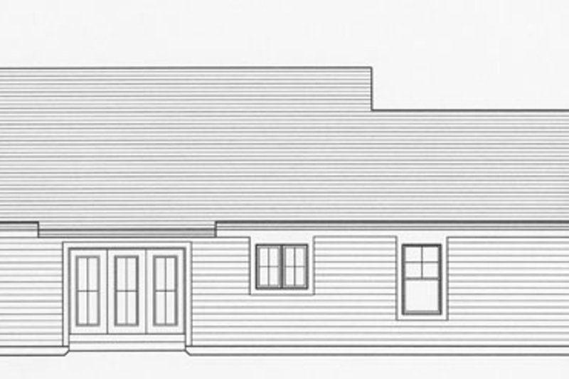 Home Plan - Exterior - Rear Elevation for Craftsman House Plan #46-840 - 3 bed, 2 bath