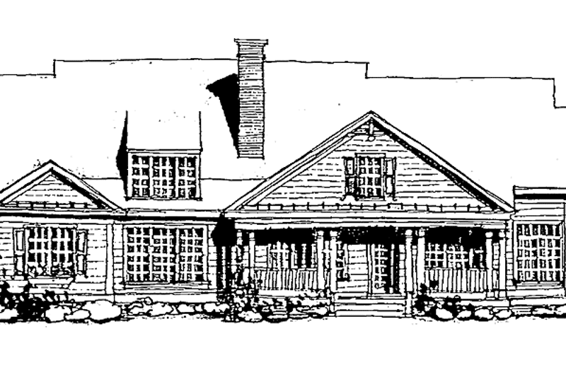 Home Plan - Exterior - Rear Elevation for Ranch House Plan #429-172 - 3 bed, 2.5 bath