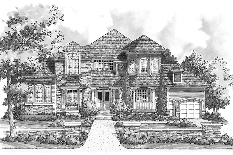Home Plan - Exterior - Front Elevation 3 for Country House Plan #930-237 - 4 bed, 3.5 bath