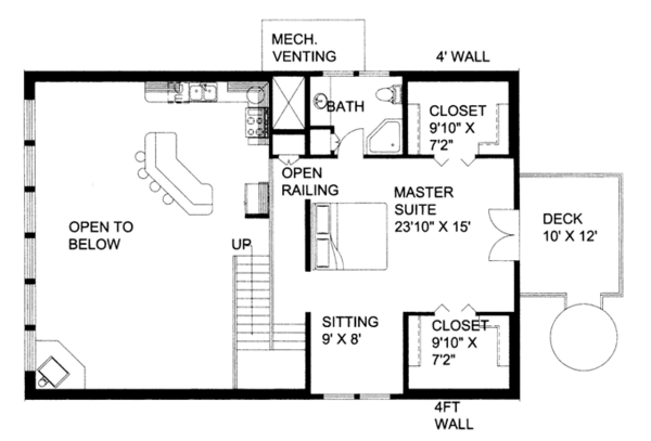 Home Plan - Contemporary Floor Plan - Upper Floor Plan #117-860
